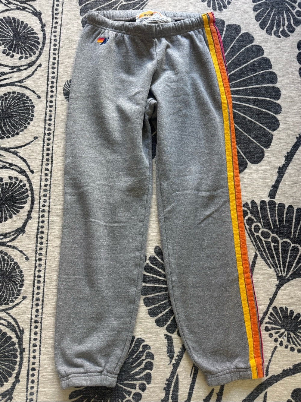 Perfect Condition Aviator Nation 5 Stripe Gray Sweatpants